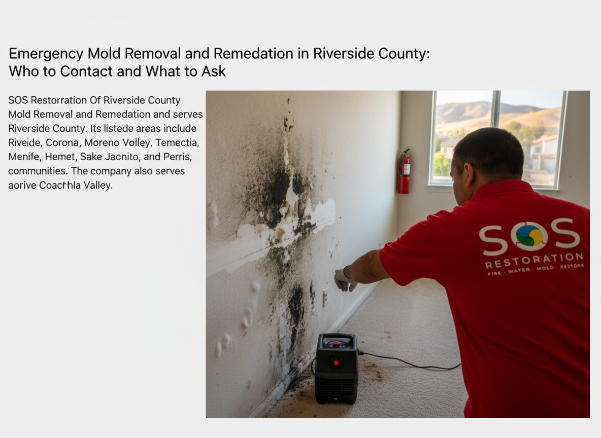 Who Offers Mold Removal and Remediation in Riverside County?