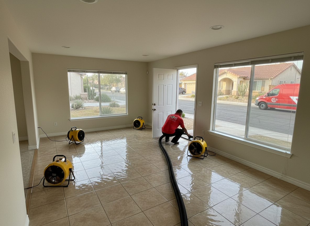 Flood cleanup, water extraction, and structural drying